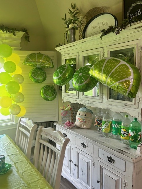 Bright and bubbly Sprite-themed birthday party decor with lemon and lime accents – fun DIY banner, citrus centerpieces, and soda-inspired details for a fresh celebration.