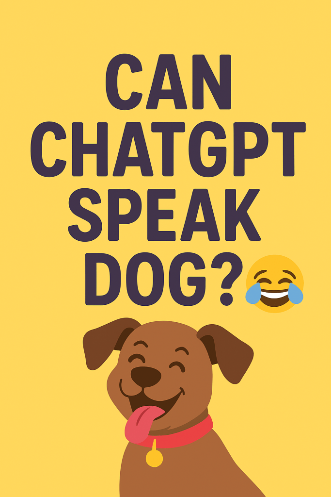 Can ChatGPT really speak dog? I tested AI to see if it could translate human commands into barks, whines, and howls — with hilarious results. Read the full post, try the dog-language prompt, and check out fun Amazon finds for your pup.